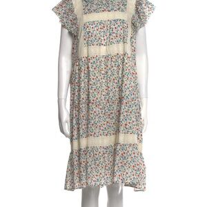 Sea New York Floral Ruffle Sleeve Dress